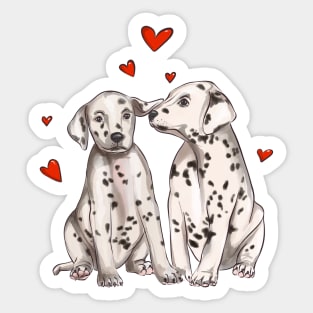 Dalmatian puppies Sticker